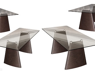 Glass Table Conference Table Negotiation Table European Conference Table American Conference Coffee Table 3d model