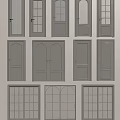 Various Hinged Door Styles for Home Interior with Glass and Wooden Frames