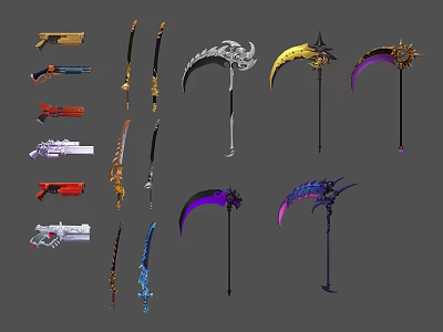 modern weapon sickle musket 3d model modern weapon sickle musket 3d model