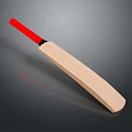 High Quality Cricket Bat With Wooden Blade And Red Handle For Sports Equipment