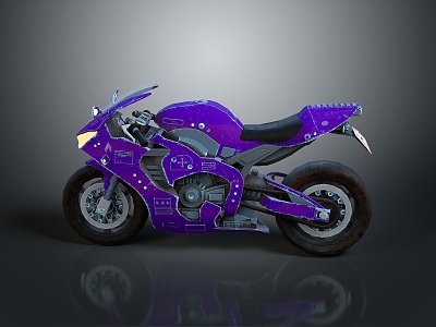 Motorcycle Two-wheeled Motorcycle Cross-country Motorcycle Road Race Motorcycle Motor Vehicle Transport 3d model