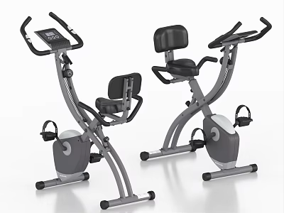 High Quality Stationary Exercise Bikes With Ergonomic Design Comfortable Seats And Adjustable Handles 3d model
