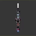 Colorful Pixel Art Weapons With Various Unique Designs And Shapes On 3d model