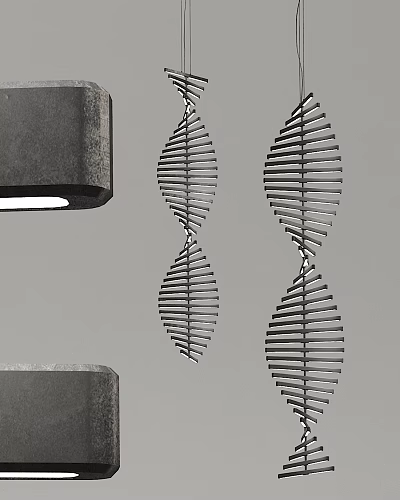 Modern chandelier 3d model