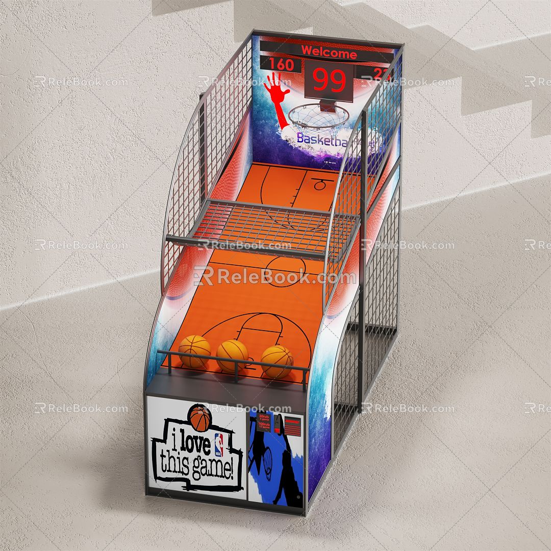 Modern game console video game basketball stand model