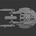 Modern Spaceship Starship Star Trek Spaceship Spaceship 3d model