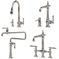 Vintage Bathroom Accessories Featuring Various Stylish Faucet Designs And Fixtures