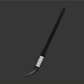 Black Handle Paint Brush With Purple Bristles And Metal Ferrule Isolated On Dark Background