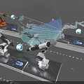 Intelligent Display Shelves Featuring Robotic Arms Globe and Control Panel