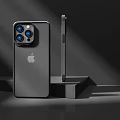 Sleek Modern iPhone Back Design Featuring Triple Camera Carbon Fiber Accessory And Apple Logo 3d model