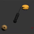 Essential Household Items Featuring Broom Black Cat Yellow Handbag And Red Key