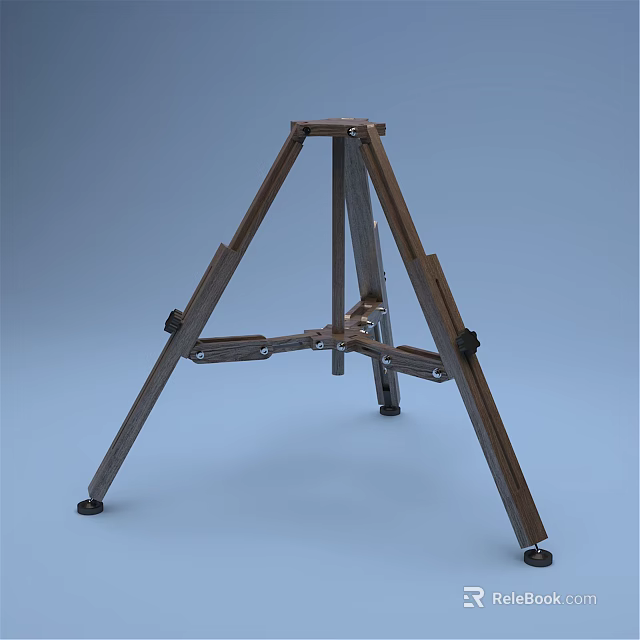 Wrought Iron Tripod Stand With Stable Structure And Modern Design For Home Decor 3d model 