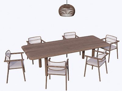 Middle-style dining tables and chairs model