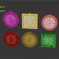 Vintage Decorative Clocks With Various Shapes And Classic Designs On 3d model
