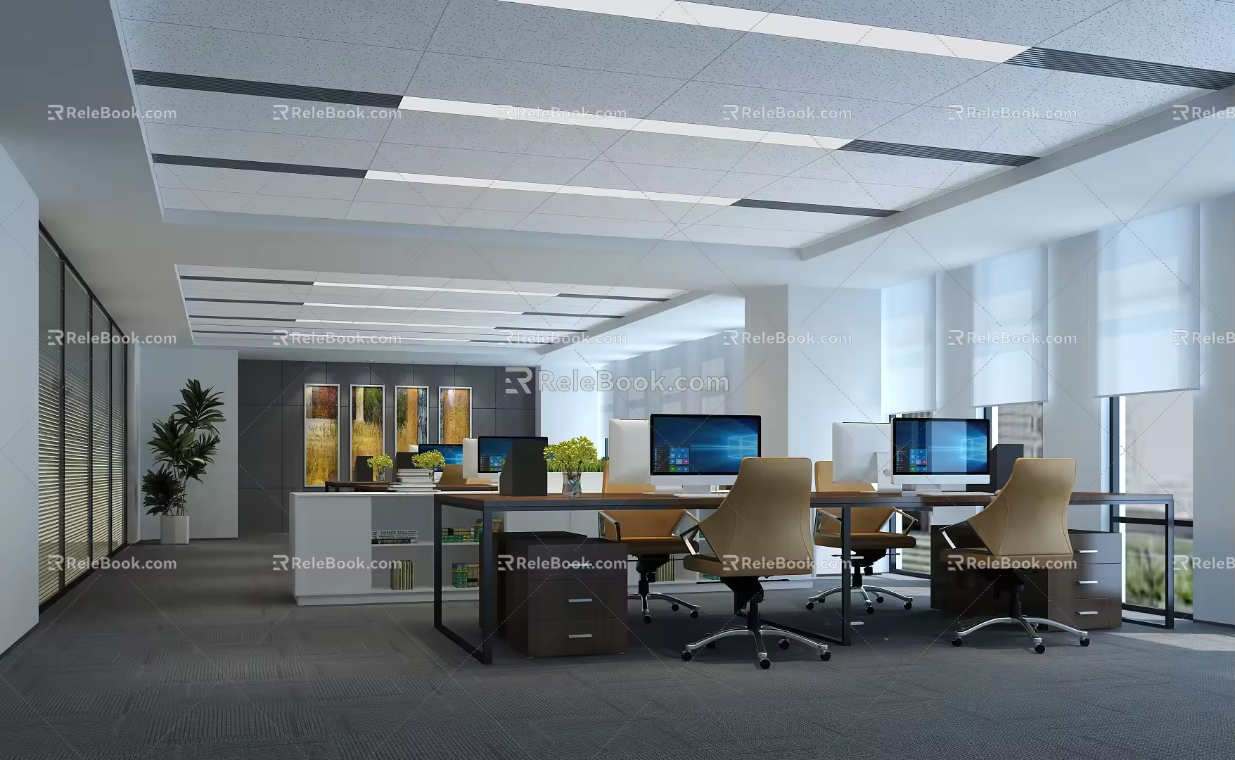 Modern Multiplayer Office 3d model