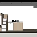 Modern Apartment Interior Design With Beige Sofa Wooden Cabinet Decorative Paintings And Cozy Bunk Bed
