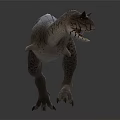 Realistic T Rex Dinosaur Model With Detailed Textured Skin And Open Mouth