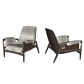 Modern Accent Chair With Wooden Frame Comfortable Cushion And Armrest Design
