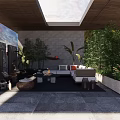 Rooftop Garden Design With Lush Green Plants Cozy Seating Area And Natural Light