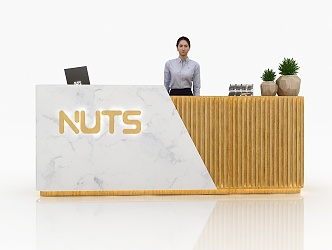 Reception Desk Front Desk Bar Desk Information Desk Bar Table Exhibition Front Desk 3d model