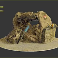 Tactical Utility Vest With Multi Pocket Camo Design For Tool Storage And Red Patch