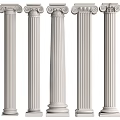 Ancient Roman Columns In Classical Style With Fluted Shafts And Ornate Capitals