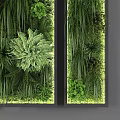 Vertical Living Plant Wall Indoor Design With Various Green Plants And Foliage