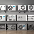 Modern air conditioner external unit 3d model
