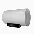 Haier Modern Electric Water Heater With Silver Cylindrical Design And Digital Panel