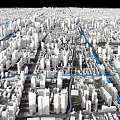 Comprehensive Aerial Planning of Urban Area with Road Networks River Systems and Green Spaces
