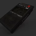 Vintage Black Cassette Recorder Audio Speaker with Classic Design and Control Buttons