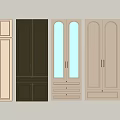 Various Cabinet Designs In Different Colors With Door And Drawer Details