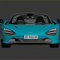 Blue Convertible Sports Car With Sleek Design And Alloy Wheels On Reflective Surface