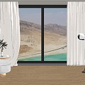 Modern Curtains 3d model