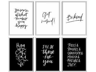 Minimalist Black And White Wall Art Prints With Inspirational And Popular Phrases 3d model