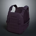 Purple Tactical Vest With Adjustable Straps And Multiple Utility Pockets
