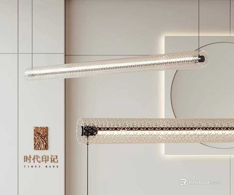 Sleek Modern Linear Crystal Chandelier Design For Contemporary Interior Decorative Lighting 3d model 