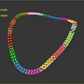 Amusement Park Playground Equipment Featuring Golden Shiny Chain on Dark Background