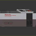 Classic Nintendo Entertainment System Console With Game Cartridge And Controller 3d model