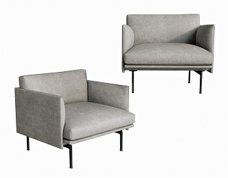 Modern Single Sofa Casual Sofa Business Sofa 3d model