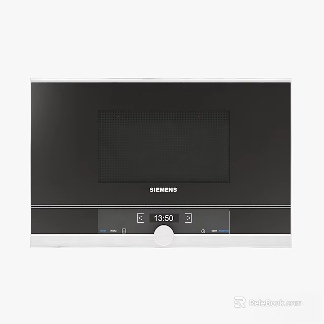 Siemens Black Microwave Oven With Digital Display And Modern Design Kitchen Appliance 3d model 
