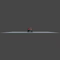 Red Classic Small Car With Black Lower Part And White Wheels 3d model