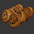 Freshly Baked Cinnamon Rolls With Swirled Layers And Golden Brown Crust