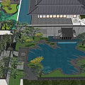 Landscape Construction and Development of Chinese Courtyard Landscape Demonstration Area 3d model