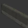 Concrete barrier 3d model