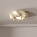 Ivory White Modern Petal Shaped Ceiling Light With Central Round Light 3d model