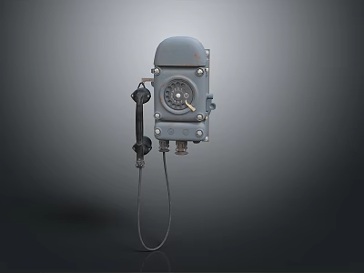 Vintage Telephone Classic Home Living Essential With Retro Design And Metal Body 3d model