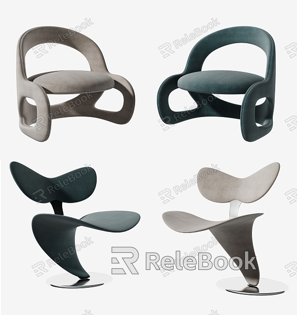 Modern single chair simple leisure chair combination model