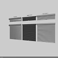 Practical Fireproof Rolling Security Doors With Gray Dark Gray And White Designs