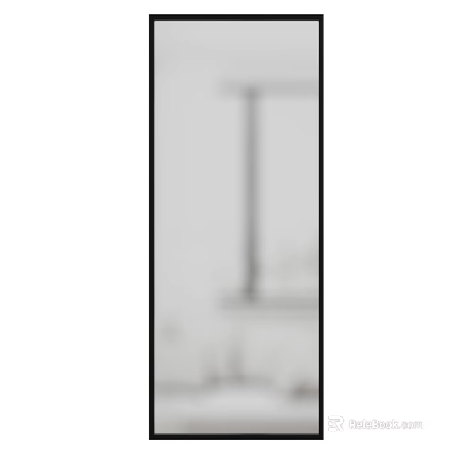 Stylish Full Length Mirror With Slim Frame For Modern Bedroom Decor 3d model 